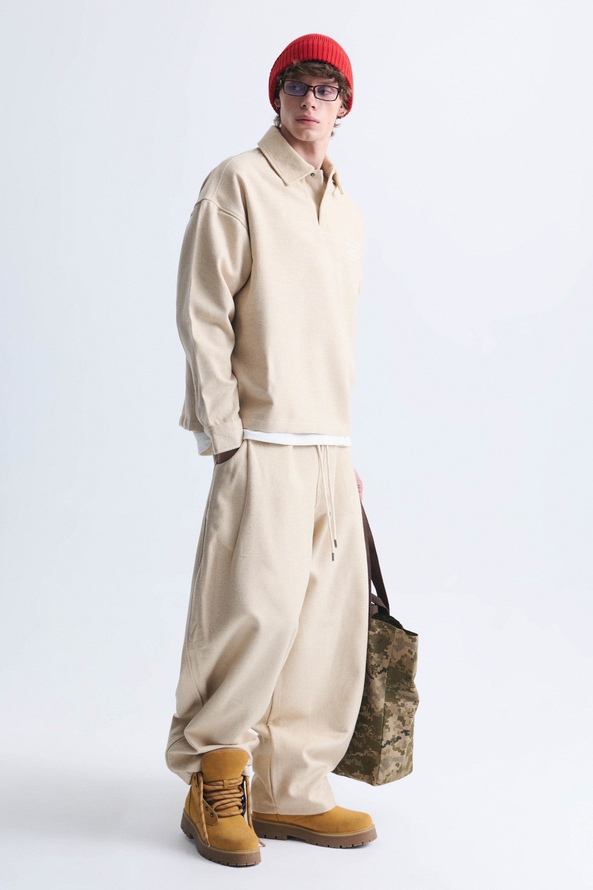 Boxy Fit Polo Yaka Sweatshirt