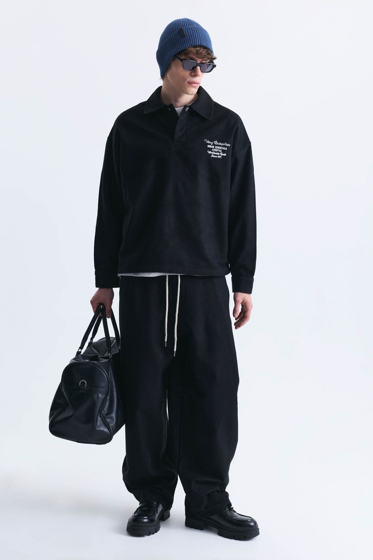 Boxy Fit Polo Yaka Sweatshirt