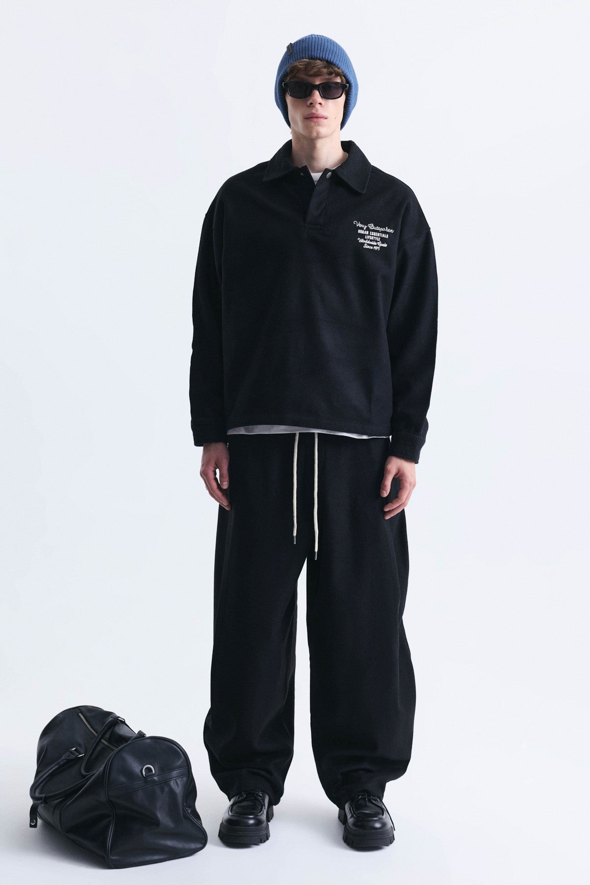 Boxy Fit Polo Yaka Sweatshirt