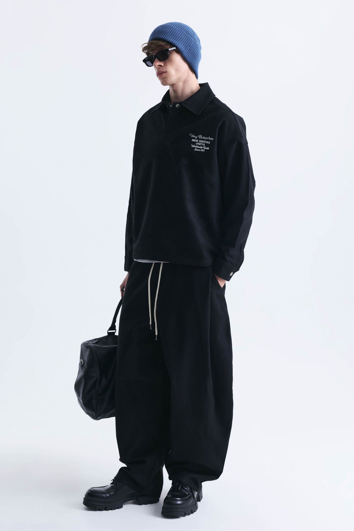 Boxy Fit Polo Yaka Sweatshirt