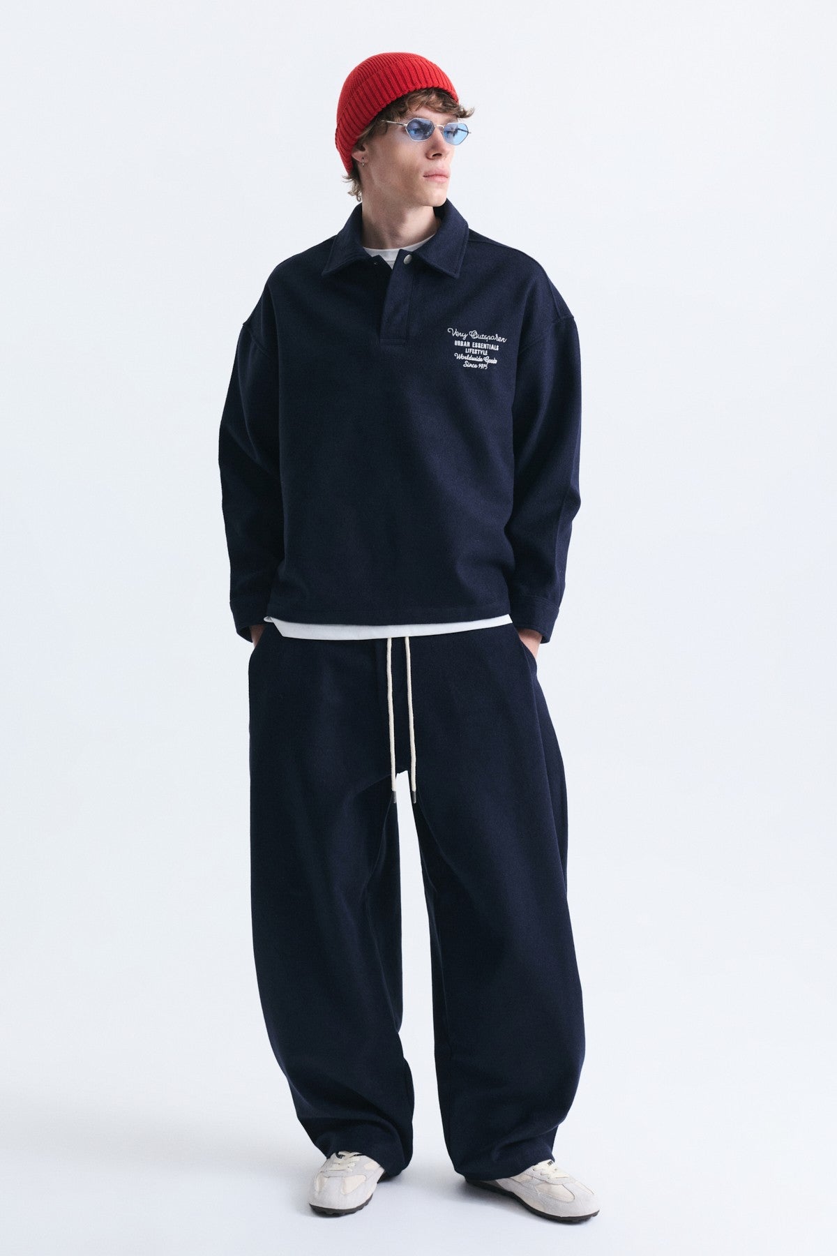 Boxy Fit Polo Yaka Sweatshirt