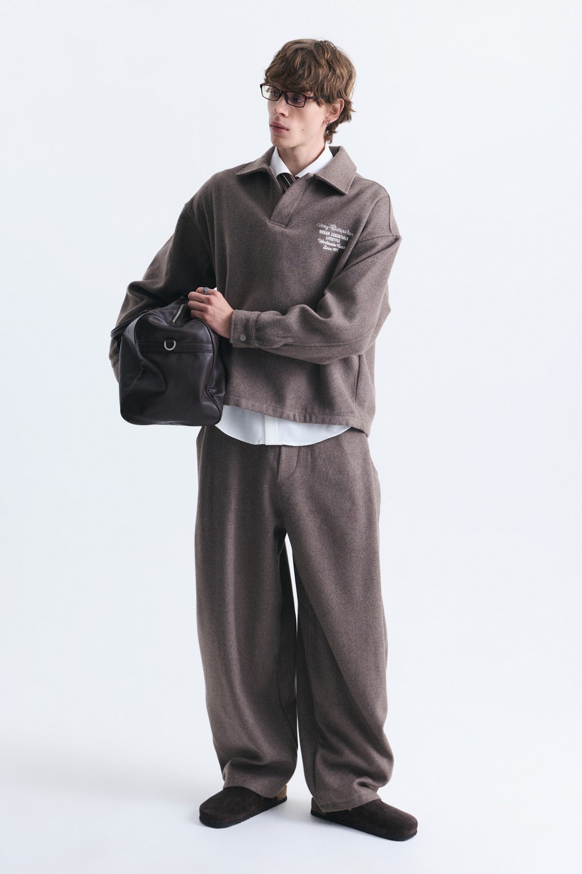 Boxy Fit Polo Yaka Sweatshirt