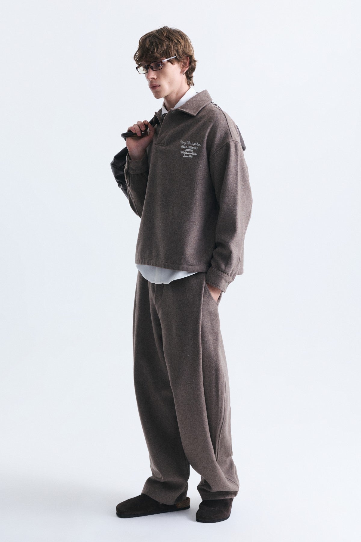Boxy Fit Polo Yaka Sweatshirt