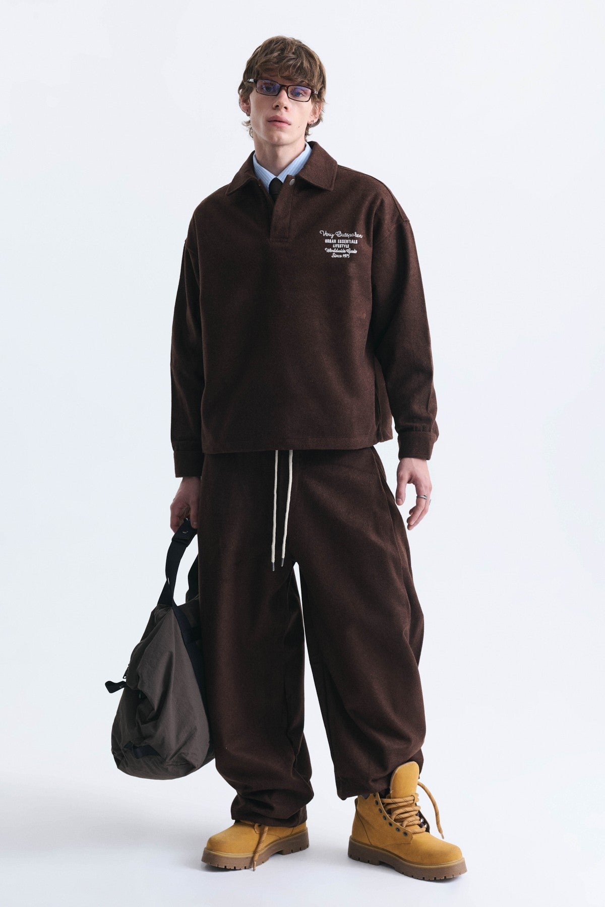 Boxy Fit Polo Yaka Sweatshirt