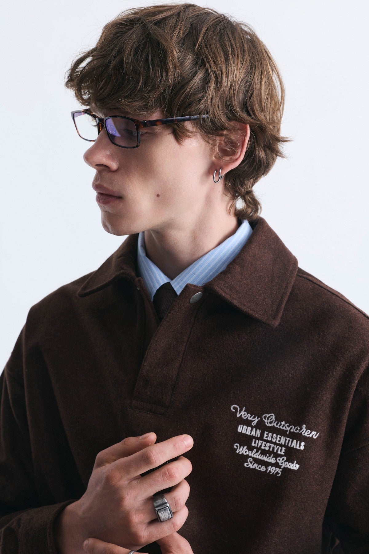 Boxy Fit Polo Yaka Sweatshirt