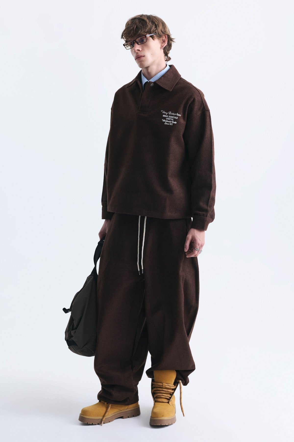 Boxy Fit Polo Yaka Sweatshirt