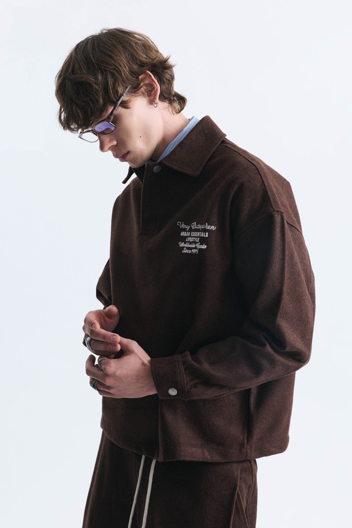 Boxy Fit Polo Yaka Sweatshirt