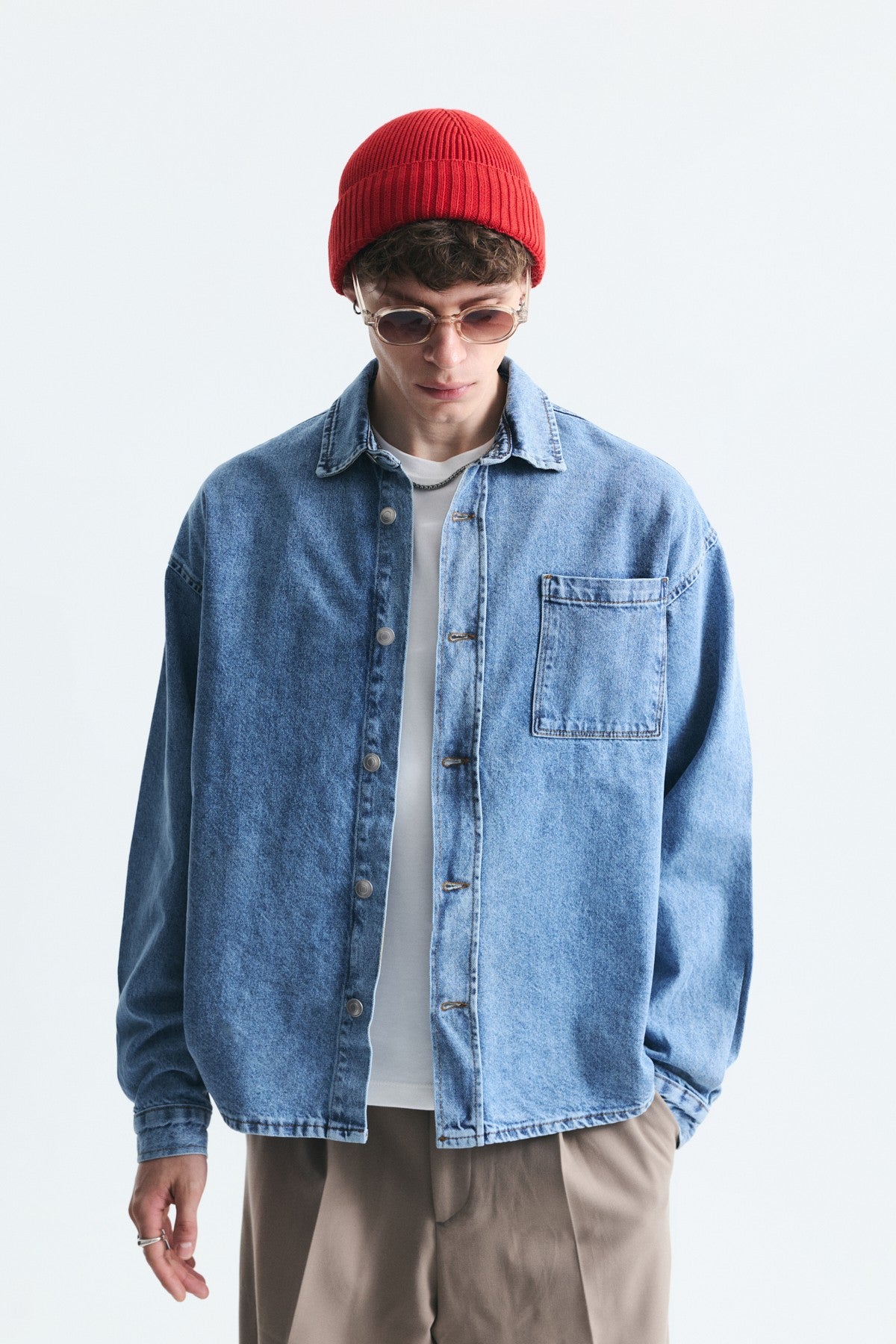 Oversize Denim Gömlek