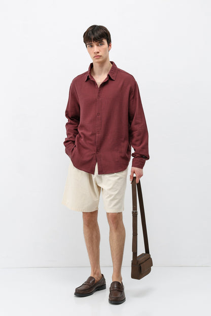 Basic Keten Oversize Gömlek