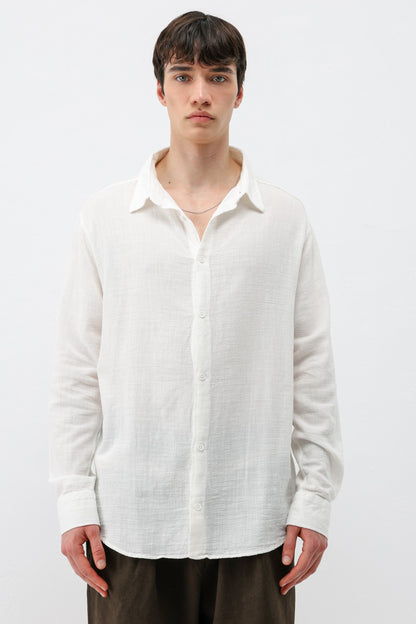 Basic Keten Oversize Gömlek