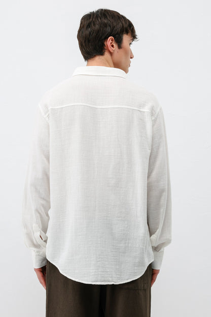 Basic Keten Oversize Gömlek