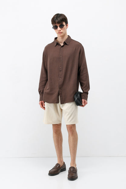 Basic Keten Oversize Gömlek