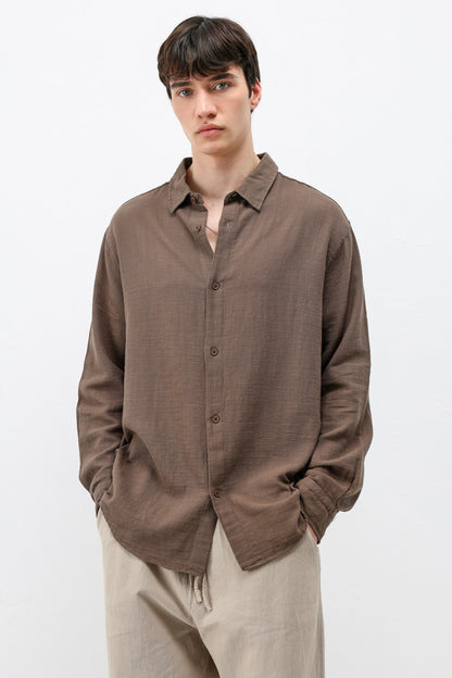 Basic Keten Oversize Gömlek