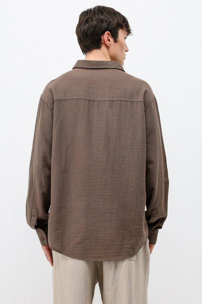 Basic Keten Oversize Gömlek