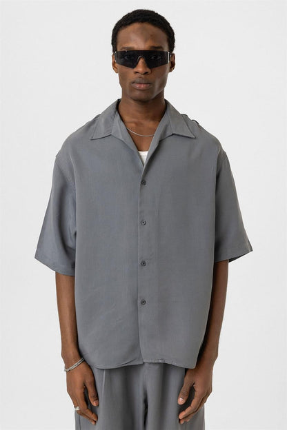 Oversize Lyocell Kumaş Gömlek