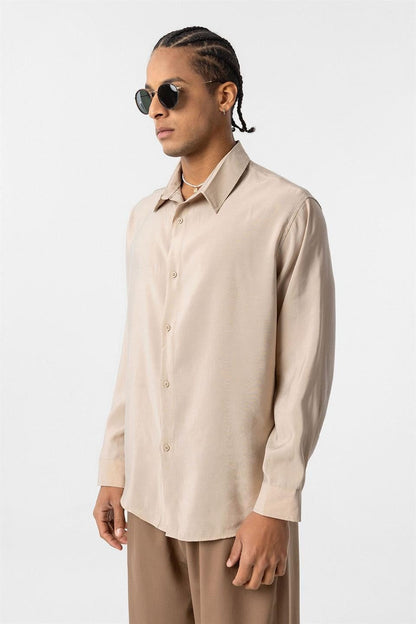 Oversize Modal Kumaş Gömlek