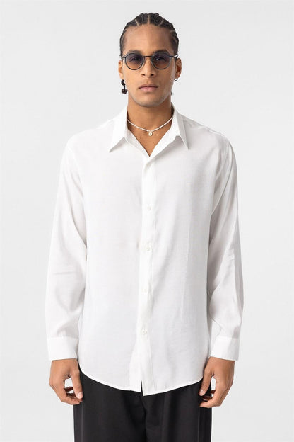 Oversize Modal Kumaş Gömlek
