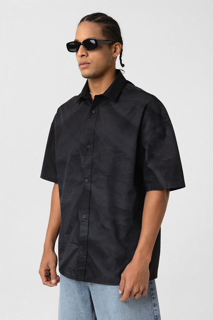 Oversize Yıkamalı Poplin Gömlek