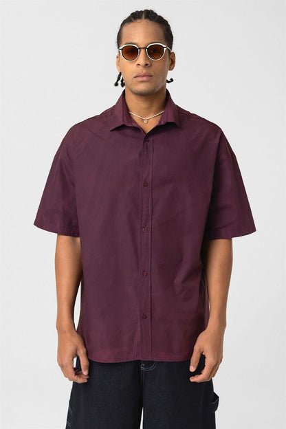 Oversize Yıkamalı Poplin Gömlek