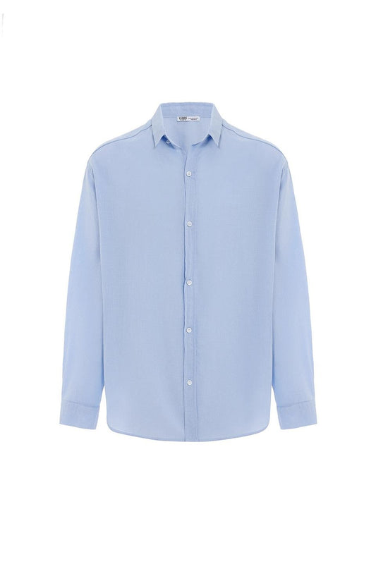 Basic Oversize Uzun Kollu Keten Gömlek