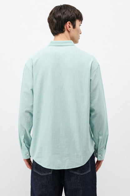 Basic Oversize Pamuk Keten Gömlek