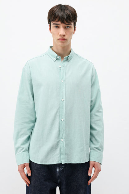 Basic Oversize Pamuk Keten Gömlek