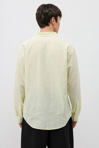 Basic Oversize Pamuk Keten Gömlek
