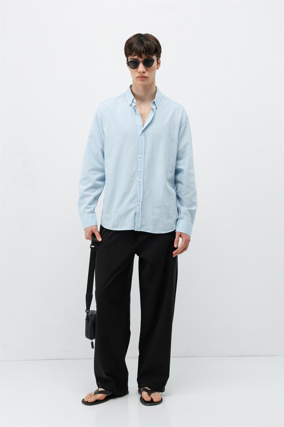 Basic Oversize Pamuk Keten Gömlek