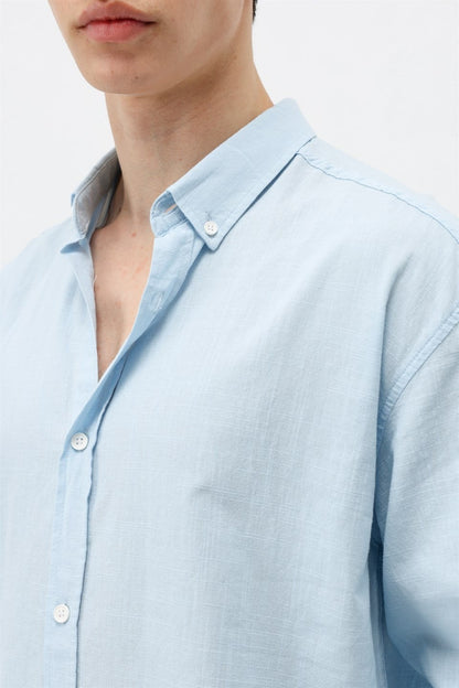 Basic Oversize Pamuk Keten Gömlek
