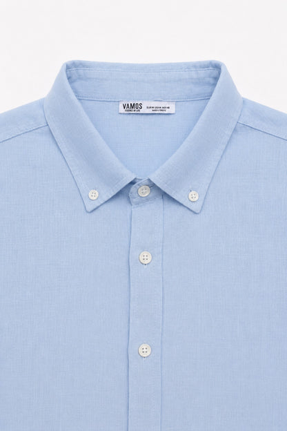 Basic Oversize Pamuk Keten Gömlek