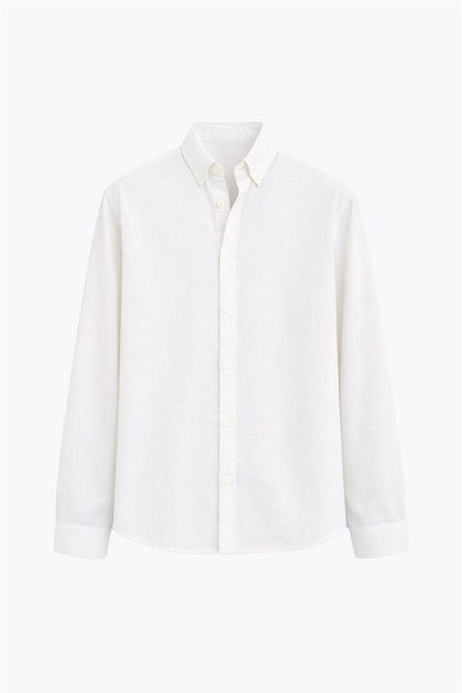 Basic Oversize Pamuk Keten Gömlek