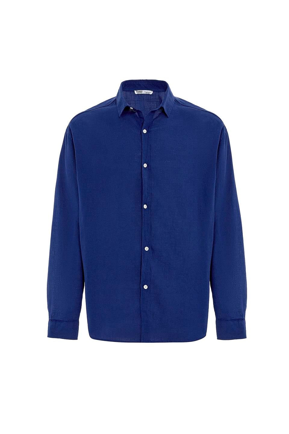 Basic Oversize Pamuk Keten Gömlek