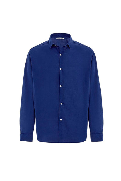 Basic Oversize Pamuk Keten Gömlek