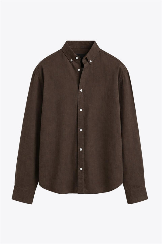 Basic Oversize Pamuk Keten Gömlek