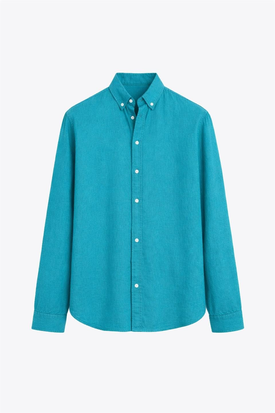 Basic Oversize Pamuk Keten Gömlek