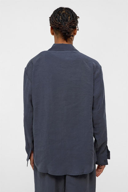 Basic Oversize Uzun Kollu Modal Karışımlı Gömlek