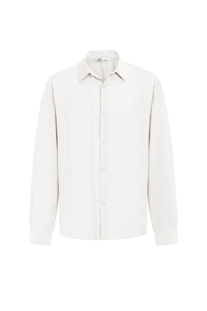 Basic Oversize Uzun Kollu Modal Karışımlı Gömlek