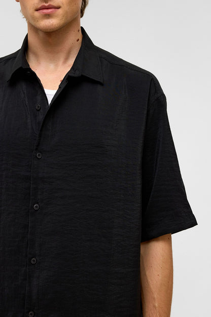 Basic Oversize Kısa Kollu Modal Gömlek