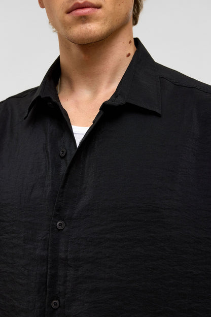 Basic Oversize Kısa Kollu Modal Gömlek