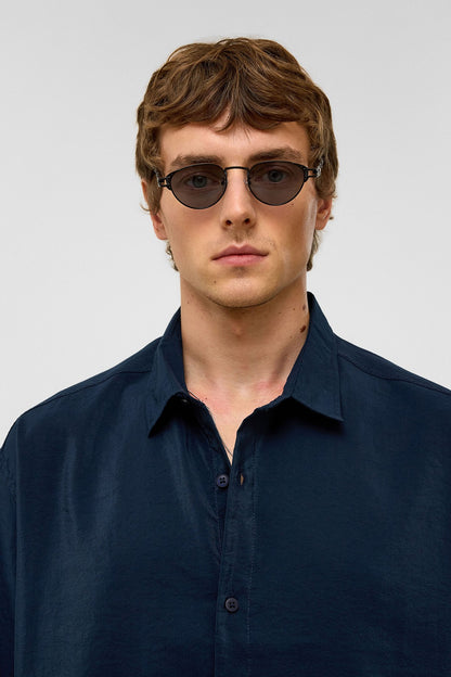 Basic Oversize Kısa Kollu Modal Gömlek