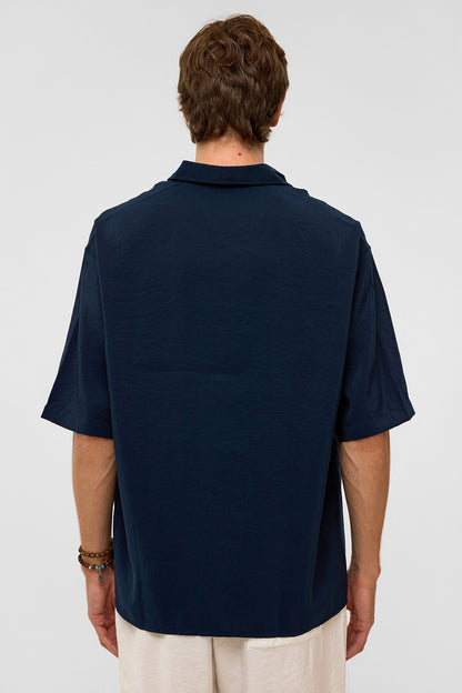 Basic Oversize Kısa Kollu Modal Gömlek