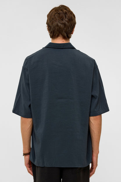 Basic Oversize Kısa Kollu Modal Gömlek