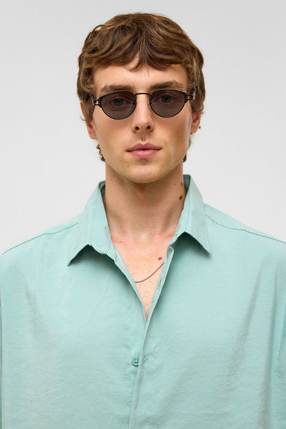 Basic Oversize Kısa Kollu Modal Gömlek