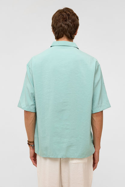 Basic Oversize Kısa Kollu Modal Gömlek