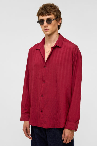 Oversize Uzun Kollu Modal Kumaş Gömlek