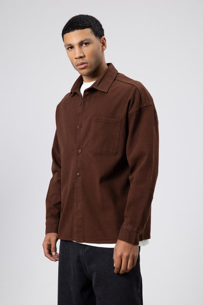 Oversize Gabardin Gömlek Ceket