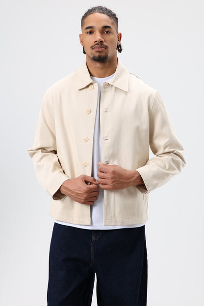 Boxy Fit Gabardin Ceket