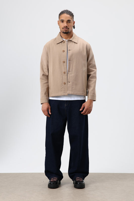 Boxy Fit Gabardin Ceket