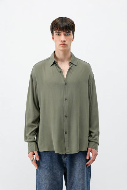 Hafif Dokulu Oversize Gömlek