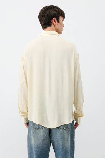 Hafif Dokulu Oversize Gömlek